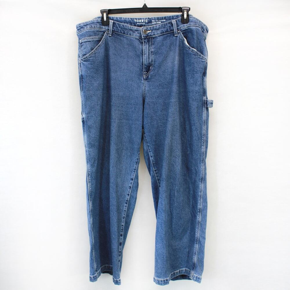 Torrid Plus Feel The Fit High-Rise Carpenter Classic Denim Jeans Pants Size 22R